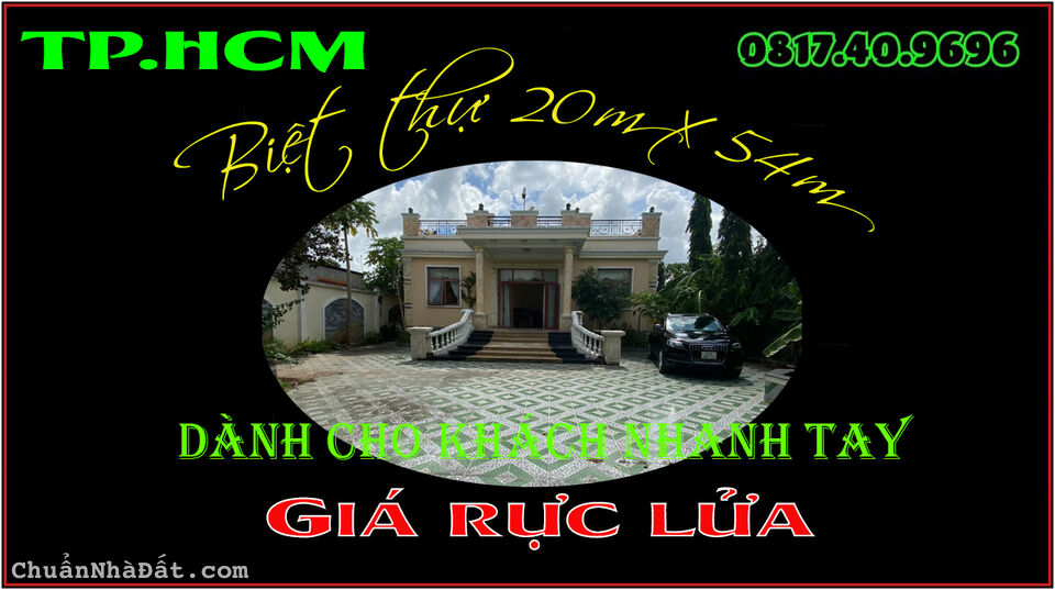 ĐÁO HẠN NGÂN HÀNG BÁN RẺ BIỆT THỰ 20 x 54m HÓC MÔN TP.HCM ĐÁO HẠN NGÂN HÀNG BÁN RẺ BIỆT THỰ 20 x 54m HÓC MÔN TP.HCM