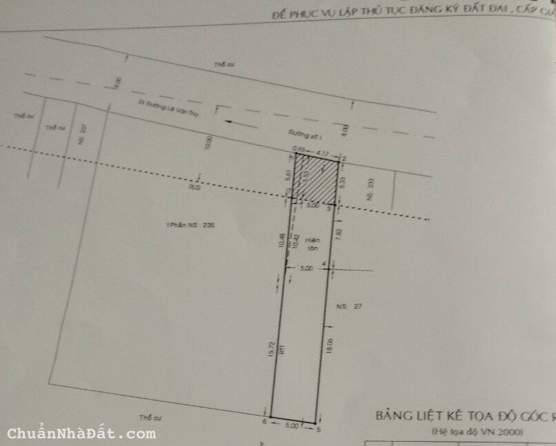 Bán đất mặt tiền 235 Đường số 01 P.11 Gò Vấp, DT 5x33m (157m2). giá 12 tỷ Bán đất mặt tiền 235 Đường số 01 P.11 Gò Vấp, DT 5x33m (157m2). giá 12 tỷ
