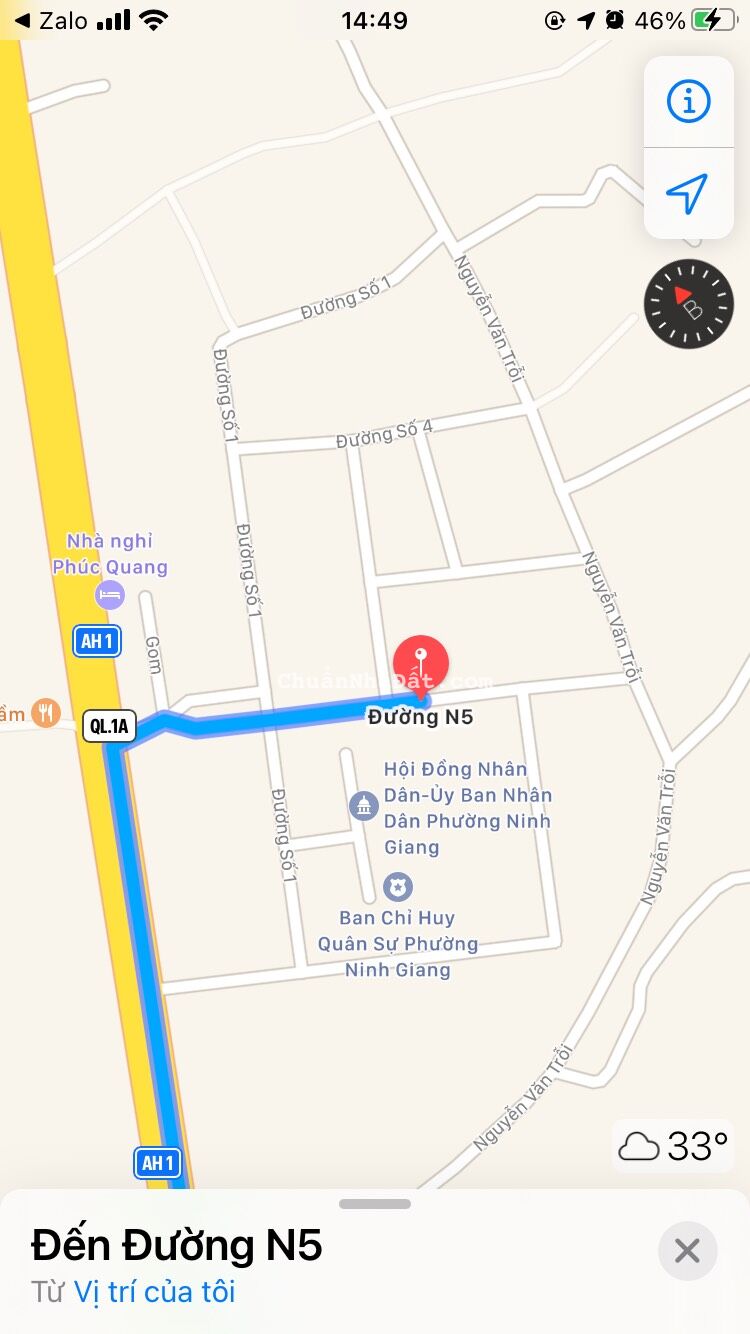 e chính chủ cần bán lô đất đường QL1A ở trung tâm huyện ninh hòa dt 10x25m giá 3,5 tỷ