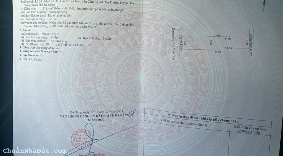 Bán nhà cấp 4 đường Huỳnh Tịnh Của, Hoà Châu, Hoà Vang, Đà Nẵng giá rẻ