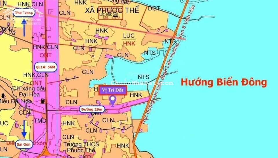 Bán 120m2 thổ đường QH 29m ngay nút giao cao tốc Tuy Phong, Bình Thuận, 750 triệu.