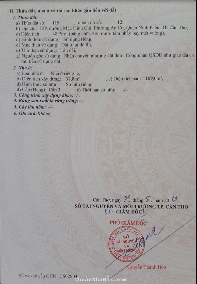 Bán nhà 3 tầng đang kinh doanh Homestay đường Mạc Đĩnh Chi, An Cư, Ninh Kiều, Tp Cần Thơ