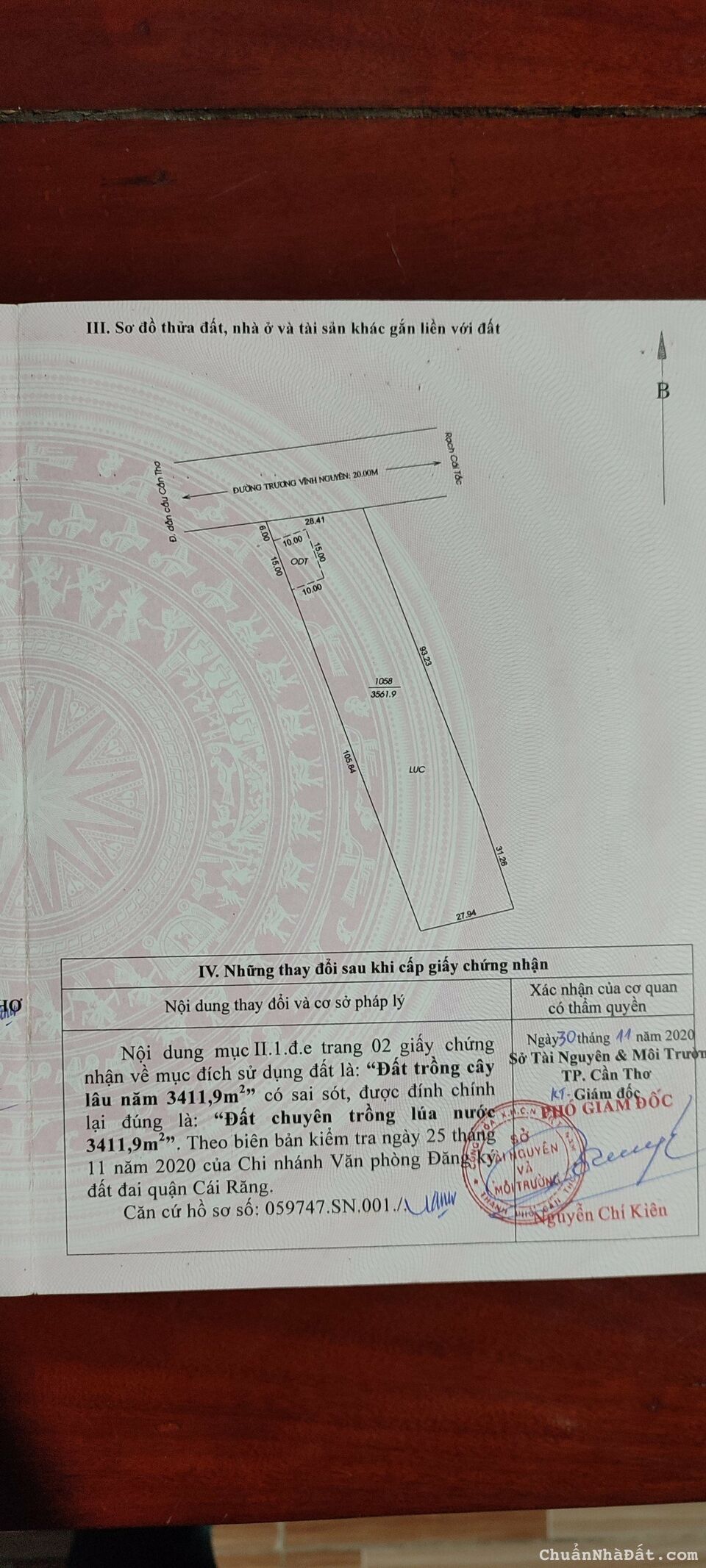 6 triệu/m2: Đất mặt tiền đường Trương Vĩnh Nguyên, Phú Thứ, Cái Răng, Tp Cần Thơ 6 triệu/m2: Đất mặt tiền đường Trương Vĩnh Nguyên, Phú Thứ, Cái Răng, Tp Cần Thơ