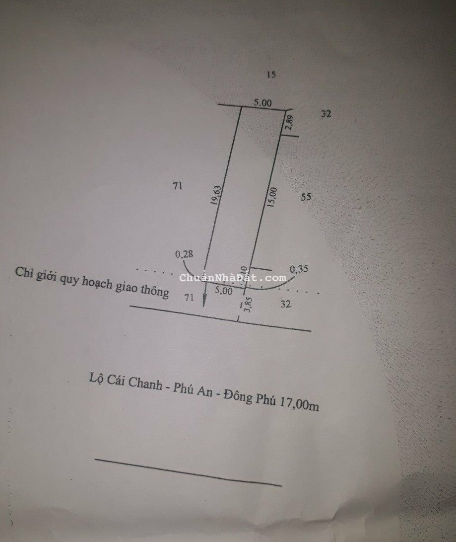 750 TRIỆU: 133,6m2 đất lộ nhựa 5,5m cách Căn Nhà Màu Tím