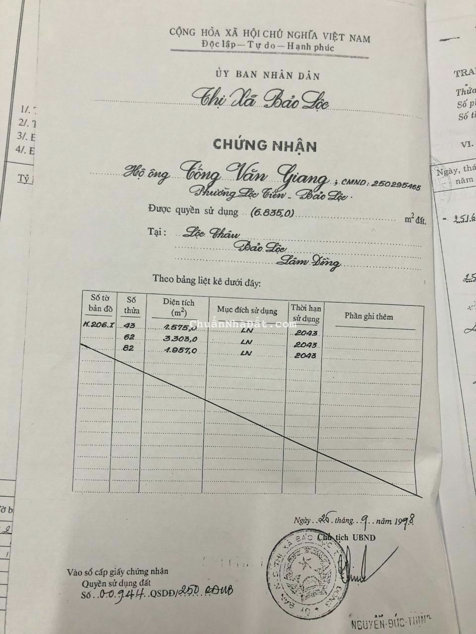 Bán đất tại Lộc Châu, Lâm Đồng, ngay đường lộ 6m, giá mềm cho nhà đầu tư Bán đất tại Lộc Châu, Lâm Đồng, ngay đường lộ 6m, giá mềm cho nhà đầu tư