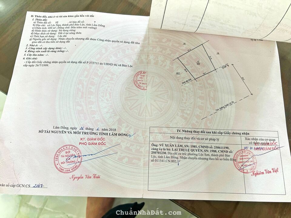 Bán đất tại trung tâm Lộc Nga, Lâm Đồng, ngay mặt tiền đường Quốc Lộ 20, gần Tea Resort Đôi Dép