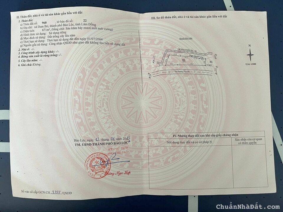 Bán đất tại Đam Bri, Lâm Đồng, đất 2 mặt tiền đường lộ 10m, liền kề Khu Nghỉ Dưỡng Sun Valley