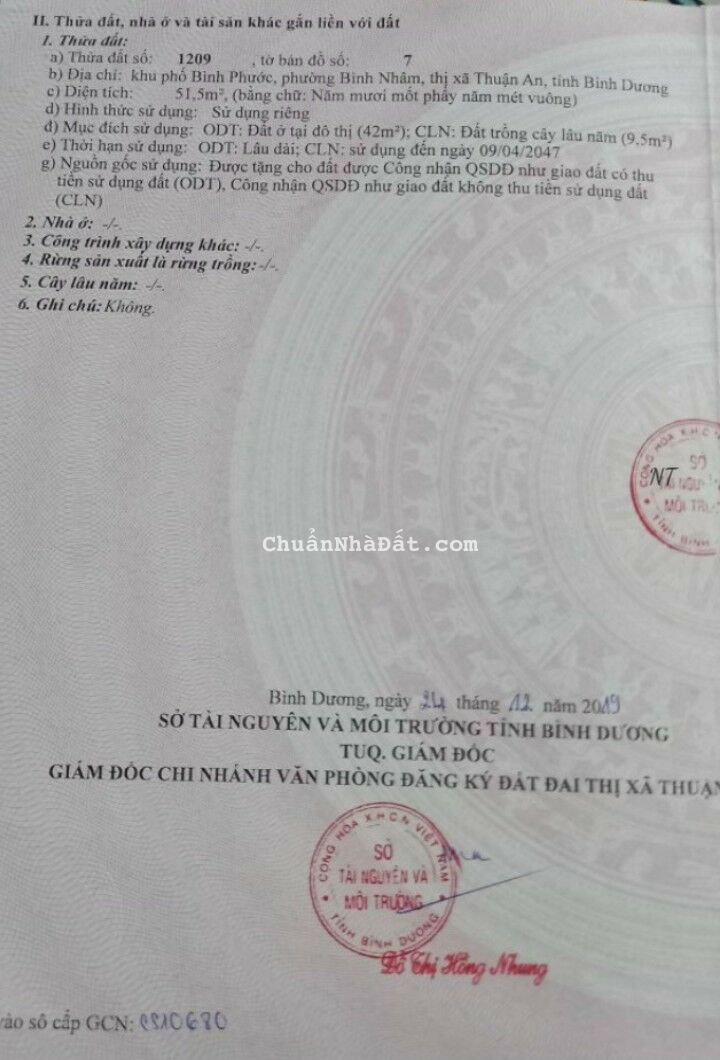 Bán nhà Bình Nhâm cạnh lái Thiêu 