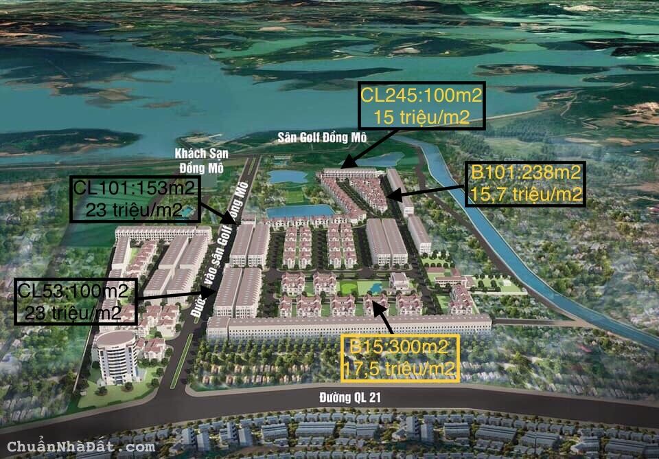 Gia đình bán gấp lô đất biệt thự Thiên Mã sát sân Golf và QL21 gần các trường Đại học tại Hoà Lạc 