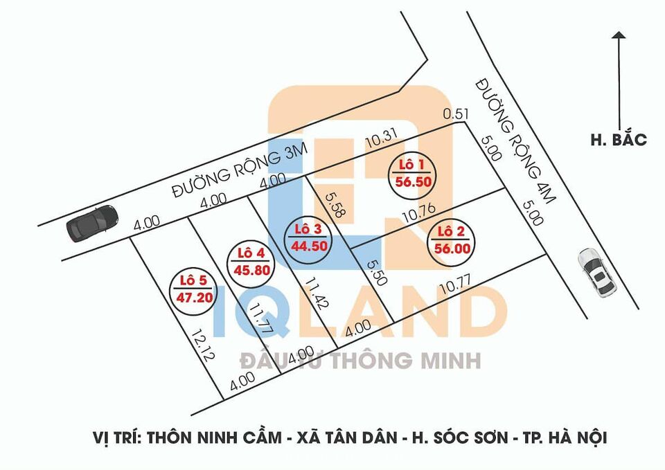 Bán nhanh 47,2m2 gần KCN sạch Sóc Sơn giá chỉ 615tr ở Tân Dân, Sóc Sơn, Hà Nội