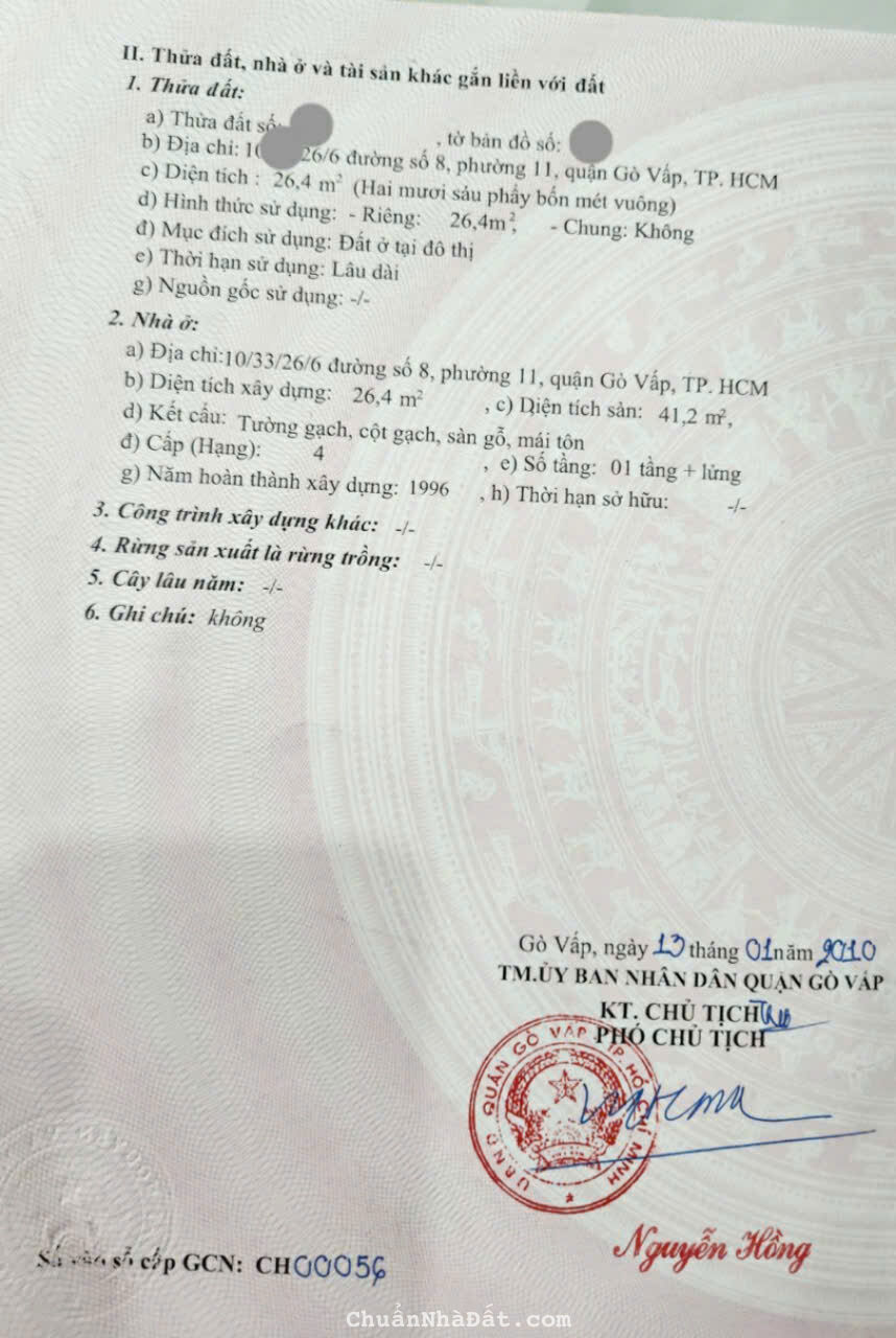 Chính chủ cần bán nhà đường số 8/ Thống Nhất phường 11 Gò Vấp Chính chủ cần bán nhà đường số 8/ Thống Nhất phường 11 Gò Vấp