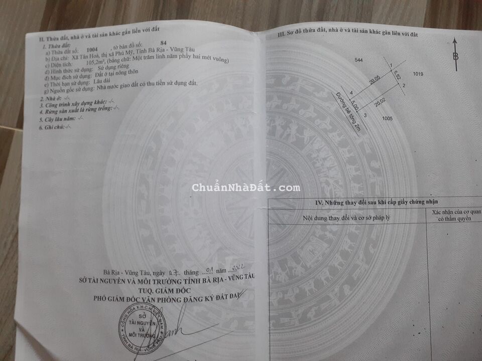 Bán đất nền 2 sẹc quốc lộ 51 Tân Hòa Phú Mỹ Bà Rịa Vũng Tàu