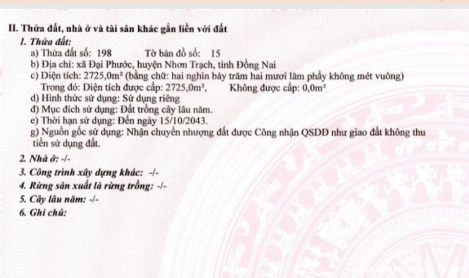 Chủ gửi bán đất Đồng Nai - Xã Đại Phước - Huyện Nhơn Trạch Bán đất vườn Giá 2,4 triệu /m2 Chủ gửi bán đất Đồng Nai - Xã Đại Phước - Huyện Nhơn Trạch Bán đất vườn Giá 2,4 triệu /m2