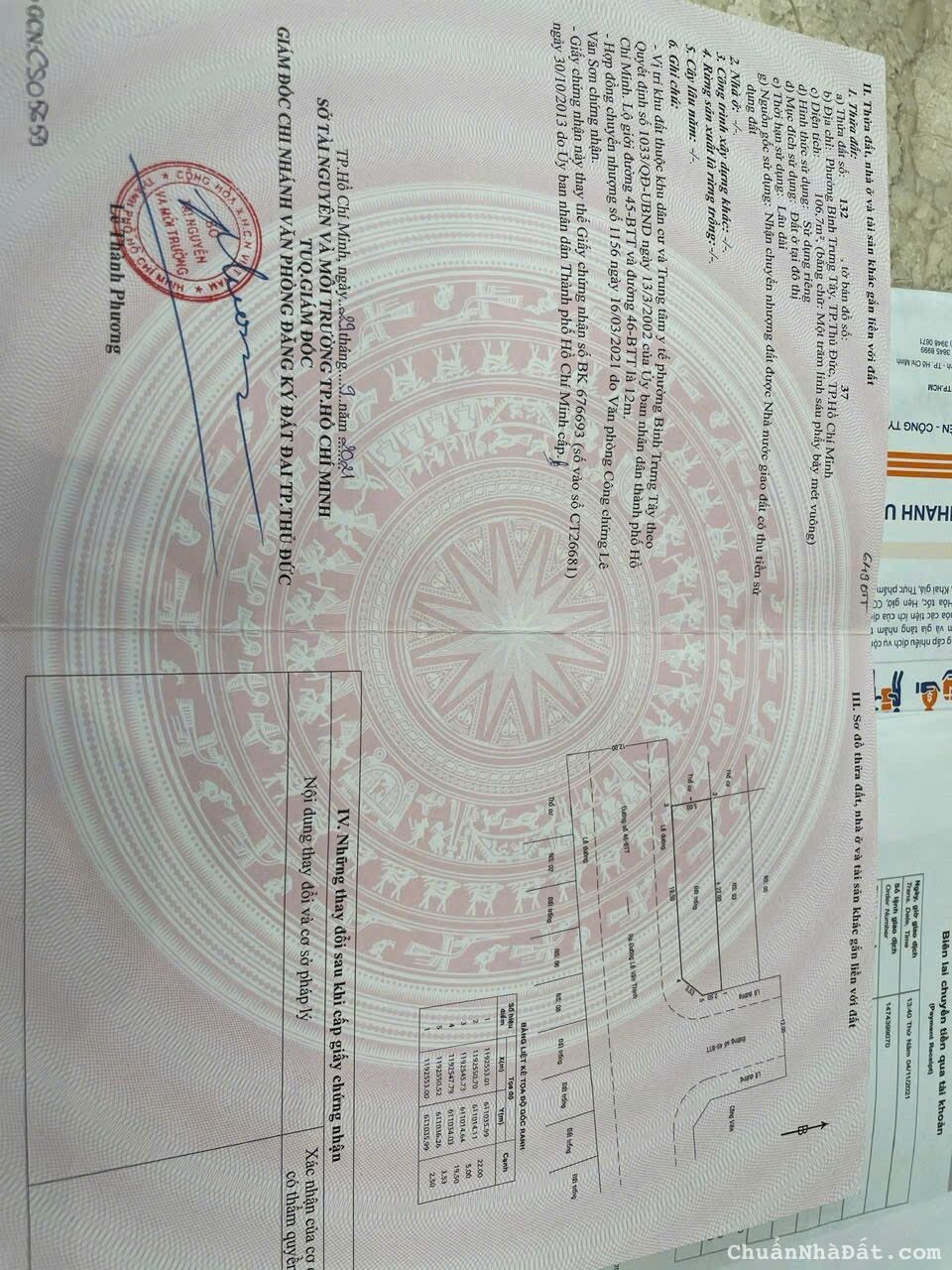 Chủ gửi bán đất dự án KDC Trung Tâm Y Tế phường Bình Trưng Tây Quận 2 lô góc view công viên ngang 5