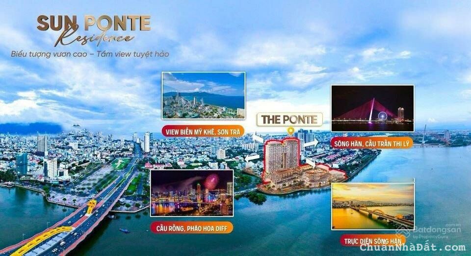 Căn hộ The Ponte gần Cầu Rồng, sở hữu chỉ từ 400 triệu kèm chiết khấu hấp dẫn duy nhất đợt đầu tiên