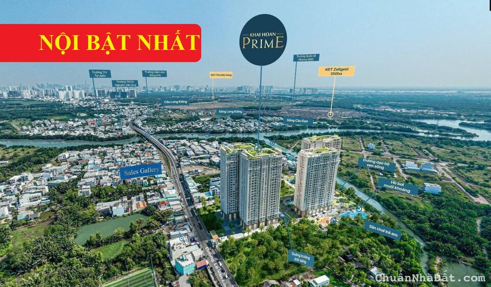(NỔI BẬT) CĂN HỘ KHẢI HOÀN PRIME, GIÁ 46 TR/M2, TRẢ 1%/ THÁNG, VAY 70%, CK 12%