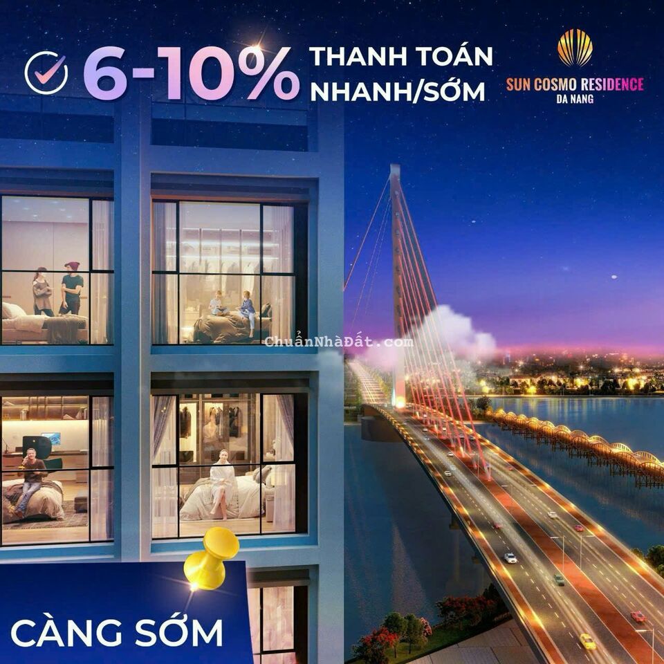 Full kính với căn hộ của chủ đầu tư Sun Group chiết khấu lên đến 19%
