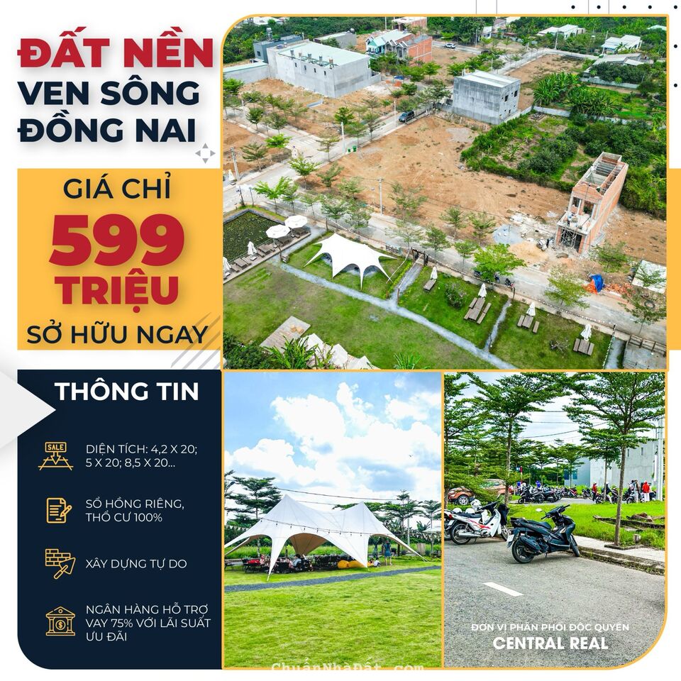 SỞ HỮU ĐẤT NỀN VEN SÔNG ĐỒNG NAI CHỈ TỪ 599 TRIỆU