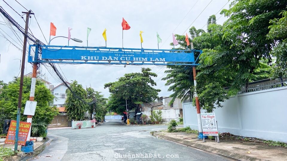 BÁN ĐẤT TẶNG NHÀ MẶT TIỀN, KDC HIMLAM T. THỌ, GẦN ICD PHƯỚC LONG, 5X20; CHỈ 9,x TỶ.