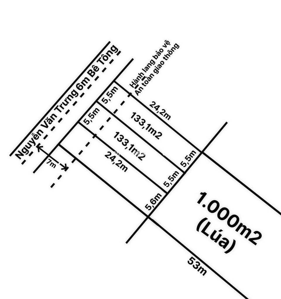 Nền thổ 5.5x24 MT đan 6m giá 620tr Tại bình tịnh Tân Trụ LA