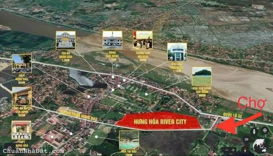 Đất nền KĐT đã có sổ đỏ 850tr/ lô 85m2 dự án Hưng Hoá City, Phú Thọ.