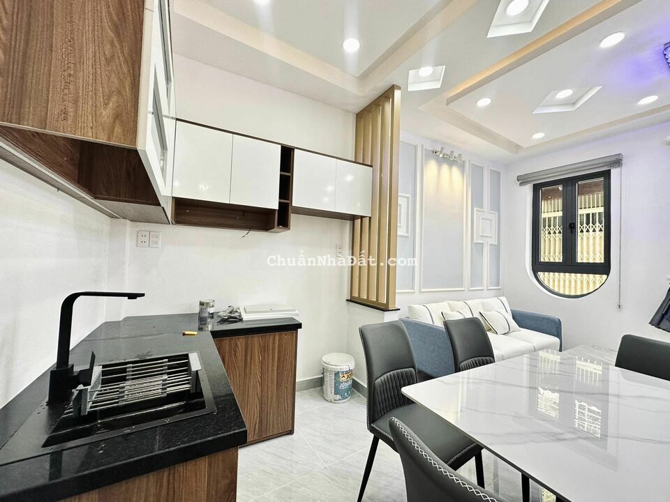 NHÀ MỚI 3 TẦNG FULL NỘI THẤT - HẺM THÔNG XE HƠI TRÁNH NƠ TRANG LONG, BÌNH THẠNH - 4,X Tỷ