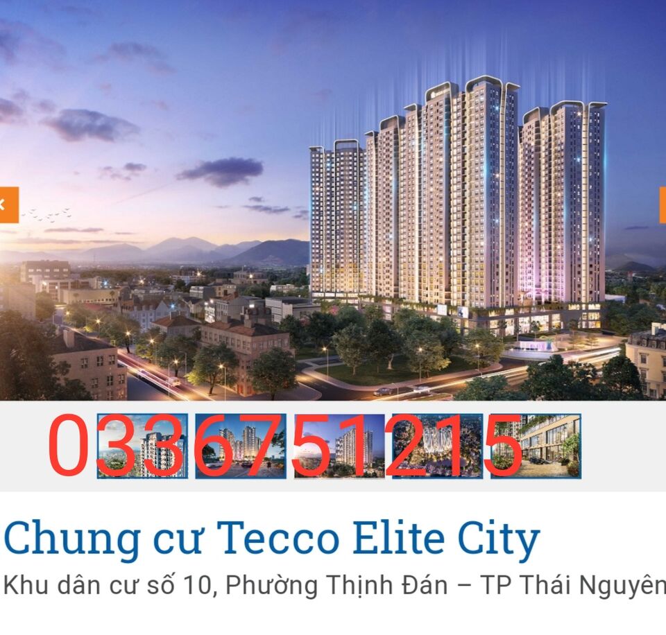 [ NHẬN NHÀ Ở NGAY - TECCO ELITE CITY THÁI NGUYÊN