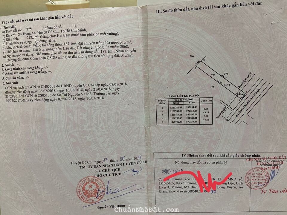 Mình chính chủ cần bán Đất TC MT nhựa Trung An gần sông giá rẻ