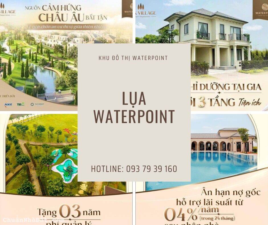 Biệt thự và dinh thự Park Village thiết kế châu Âu dự án Waterpoint giá dưới 20 tỷ 