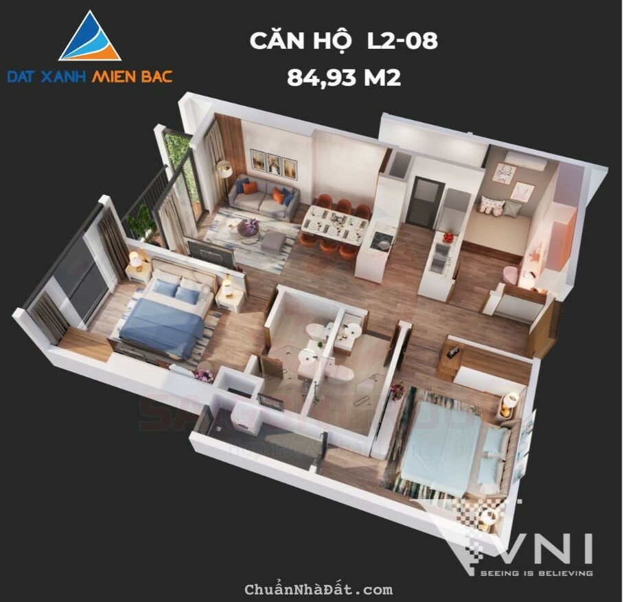 Căn hộ 3PN, 85m2 giá 3,9 tỷ đẹp nhất dự án Le Grand Jardin- Sài Đồng.