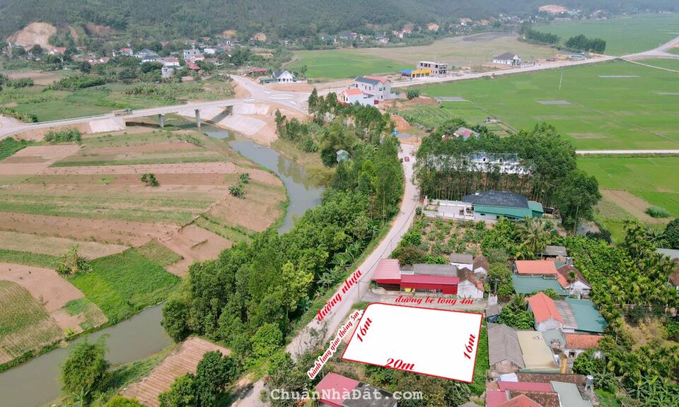 (Duy nhất) Bán đất gần chợ ngã 3 Tu Vũ: LÔ GÓC 2 mặt đường 16 × 20m tiện ở, kinh doanh - Nhỉnh 1.x 