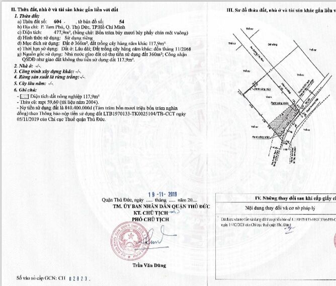 BÁN ĐẤT 478 m2 CÁCH MẶT TIỀN CÂY KEO 30MÉT