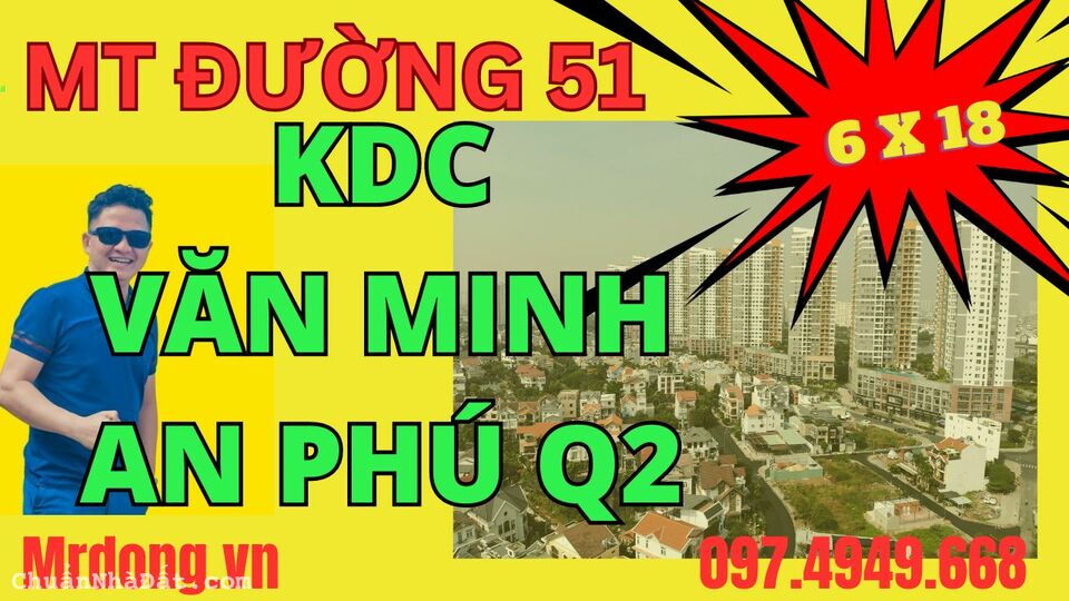 Mặt tiền KDC Văn Minh Quận 2 đường 51, Phở nam Vương Thuê 25tr/th Siêu Kinh Doanh 23tỷ999