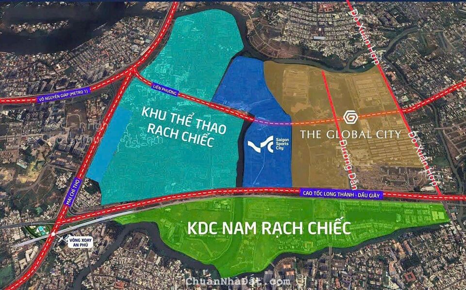 Góc 2MT 500m2 Liên Phường Quận 9 chỉ 36 Tỷ 500 Full Thổ Sát The Global City