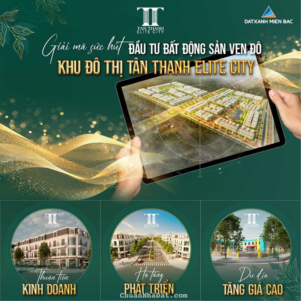 Chính thức mở bán dựa án Tân Thanh Elite City Hà Nam, đầu tư siêu lợi nhuận, giá chỉ từ 1,5 tỷ