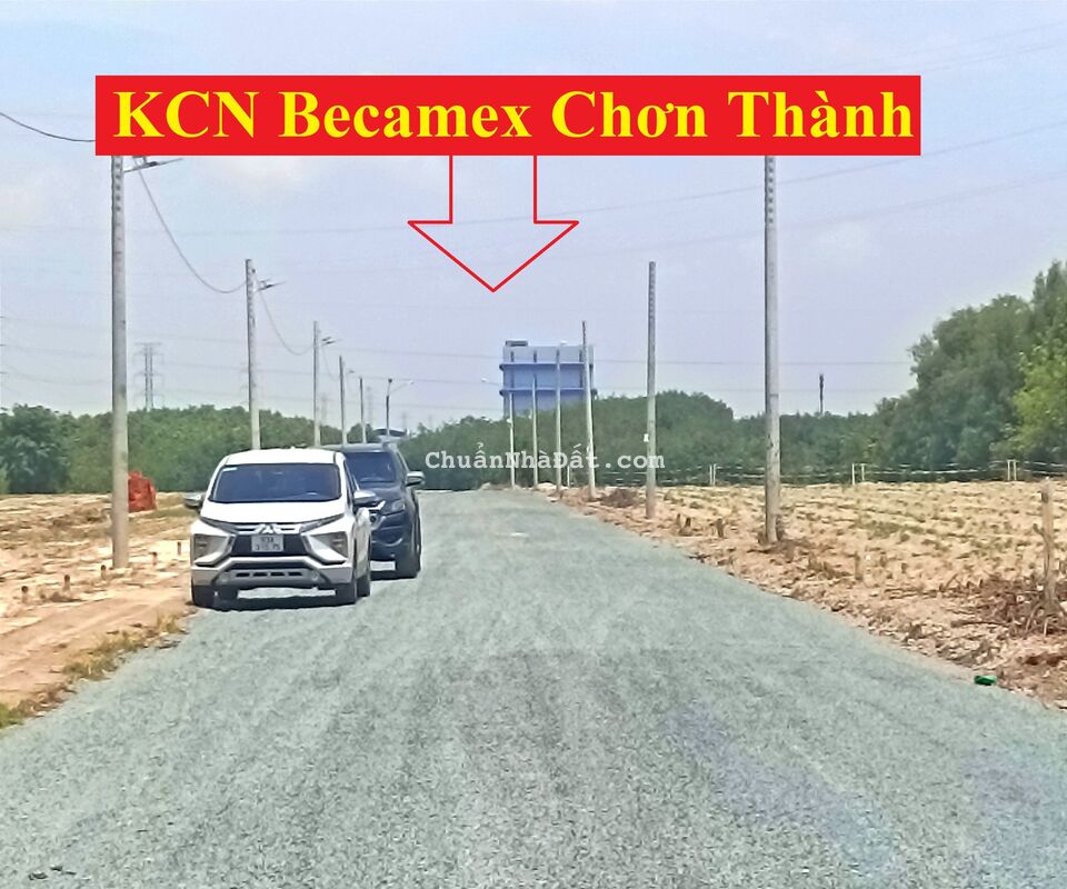 Chỉ cần 250tr là có lô đất vành đai khu công nghiệp Becamex chơn thành, đất thổ cư, sổ s