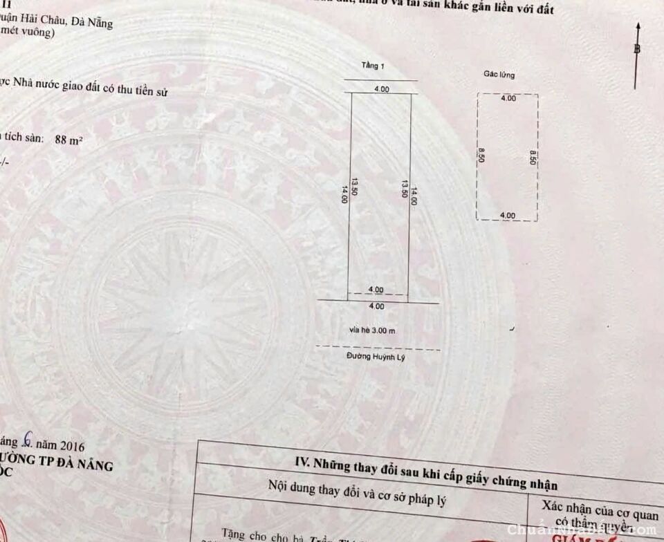 Mình cần bán nhà gác đúc mặt tiền 5m5 Huỳnh Lý , Phường Thuận Phước , Quận Hải Châu