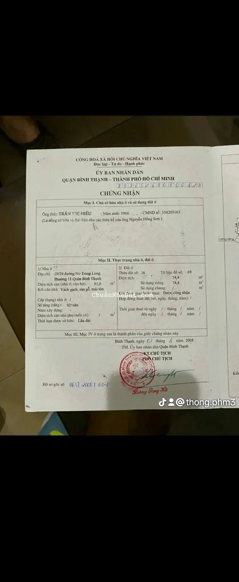 Chinh Chủ Bán Nhà Cấp 4 tiện xây mới. 