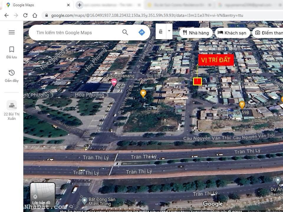 1 Lô Duy Nhất- Lô góc 2 MT Bùi Thị Xuân và Phan Huy Chú. Ngay cầu Trần Thị Lí. 13.xx Tỷ