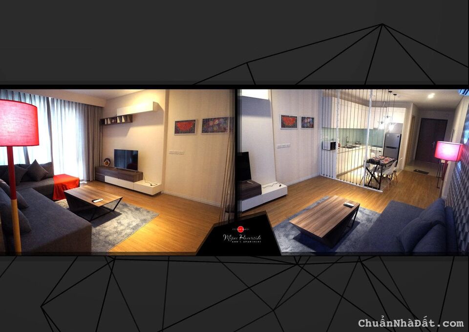 Cho thuê căn hộ Mipec Riverside tầng cao view đẹp 80m2 2PN full đồ 16tr.