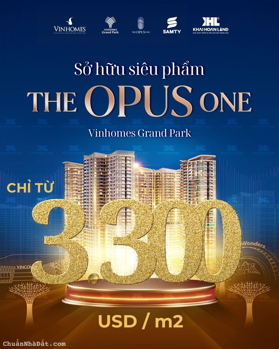 Nhận ưu đãi ngay 200tr khi booking mua căn hộ The Opus one Vinhomes Quận 9  