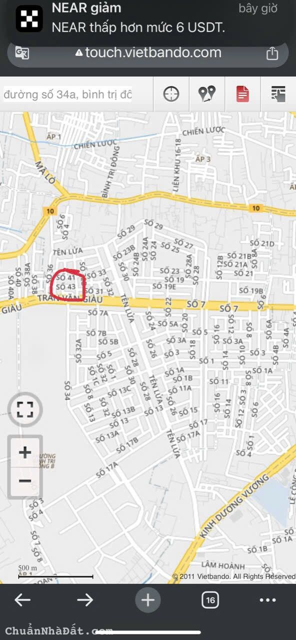 Cần cho thuê gấp đường số 34a, Bình Tân, gần Tên Lửa, 13x20m, 2 lầu, 40 triệu