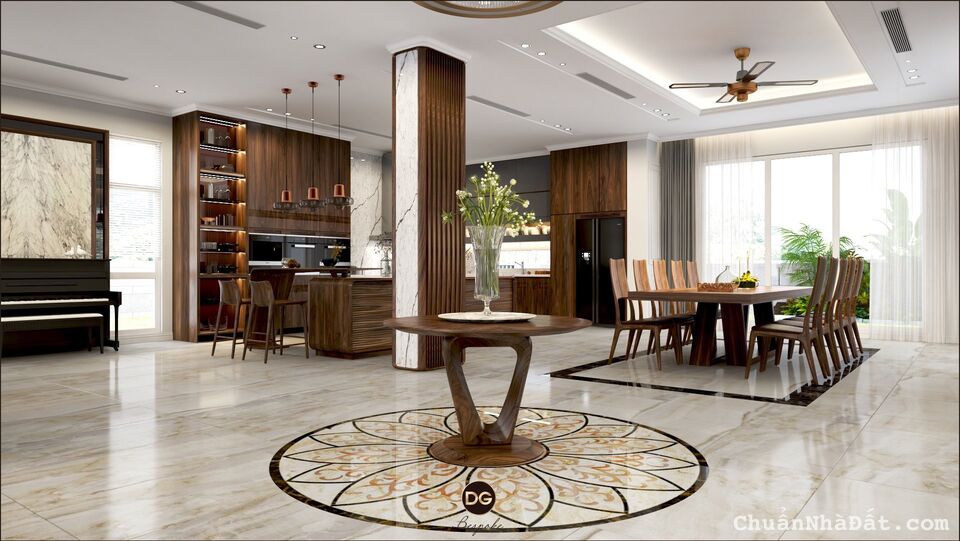 Bán biệt thự đơn góc 393m2 Vinhomes The Harmony khu Hướng Dương - full nội thất gỗ óc chó Bắc Mỹ