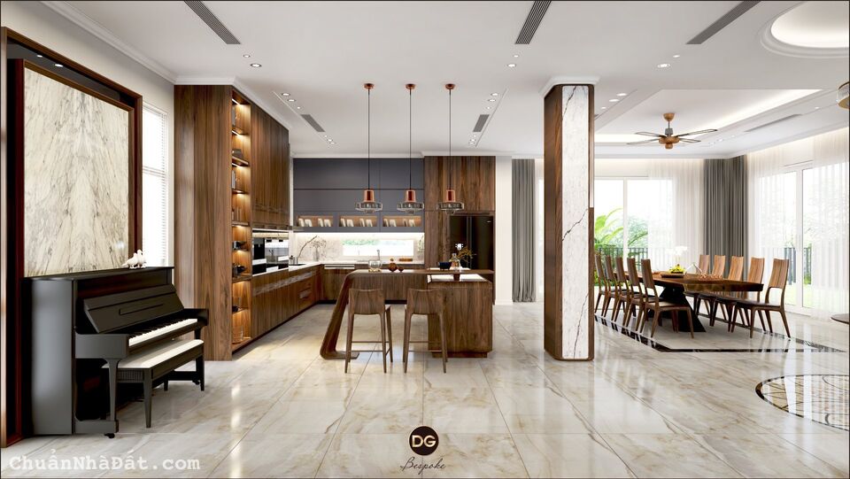 Bán biệt thự đơn góc 393m2 Vinhomes The Harmony khu Hướng Dương - full nội thất gỗ óc chó Bắc Mỹ