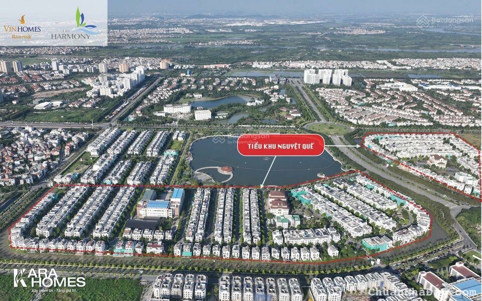 Bán liền kề 90m2 Nguyệt Quế 08 sát hồ Vinhomes The Harmony hoàn thiện full đồ