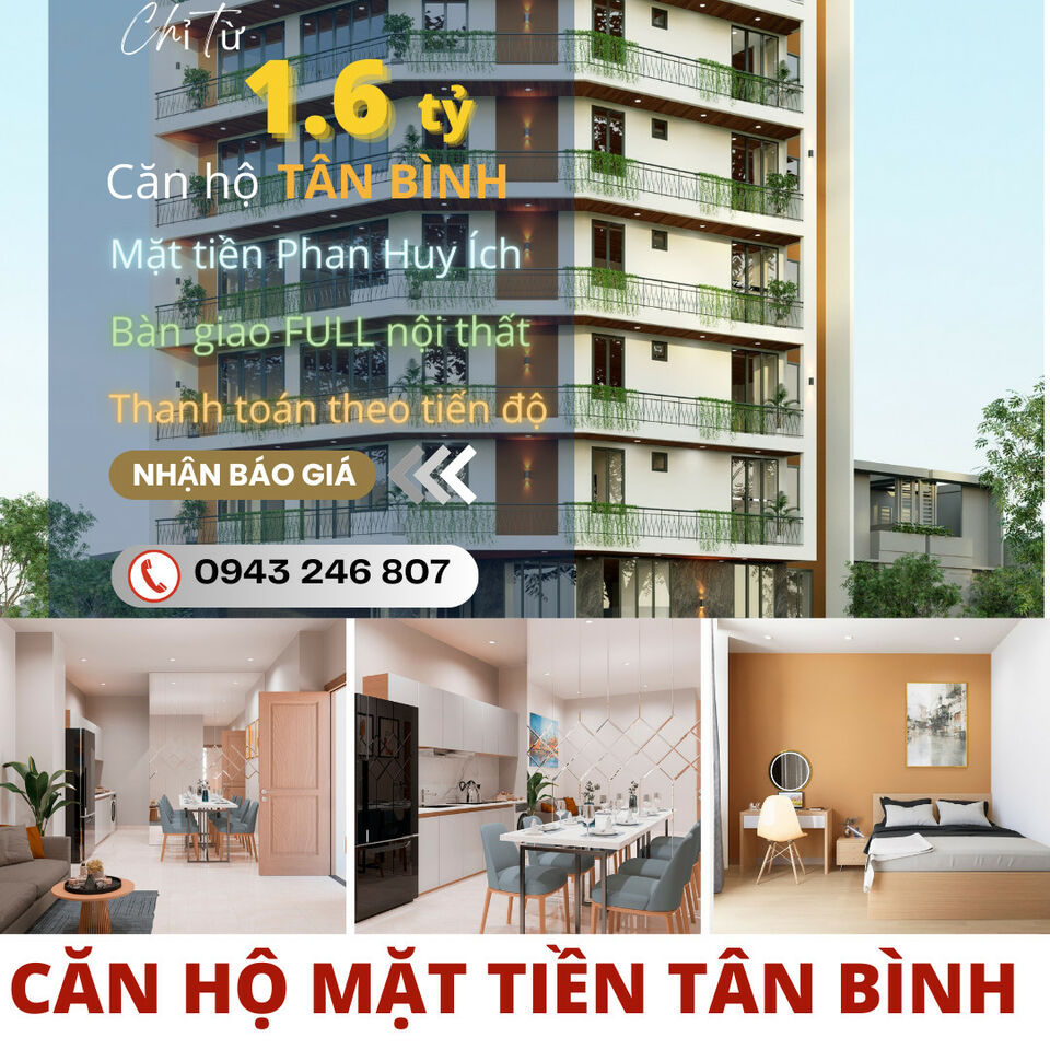 Căn hộ mini ngay trung tâm Quận Tân Bình giá đầu tư.