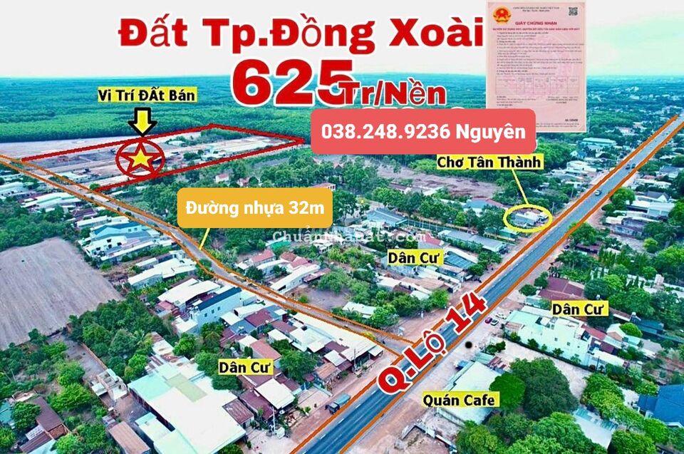 Đất sổ đỏ TP Đồng Xoài giá chỉ từ 625 triệu/ 200m2 Đất sổ đỏ TP Đồng Xoài giá chỉ từ 625 triệu/ 200m2