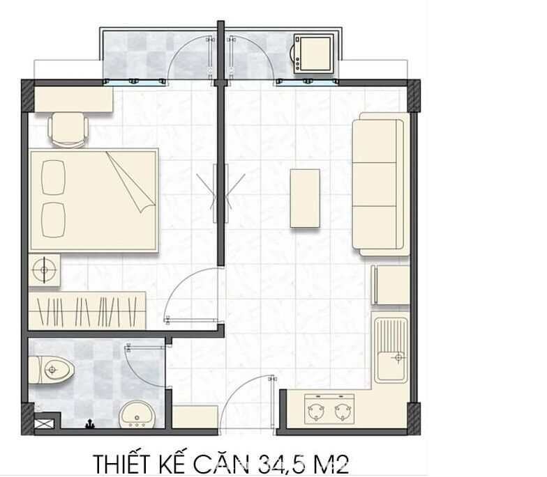 Bán chung cư Lê Thành Lê Tấn Bê P An Lạc Bình Tân 36m2, căn góc, giá: 770tr thương lượng