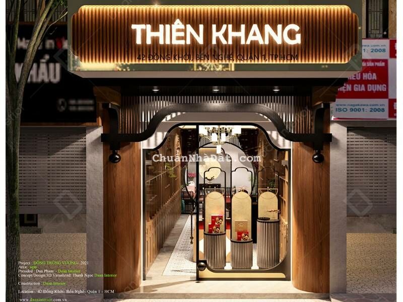 Cho Thuê nhà 42 Đồng Khởi, P. Bến Nghé, Quận 1, DT: 4.2x25m, 2 lầu, giá: 175tr TL