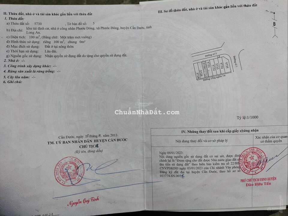 Bán đất Long An.              